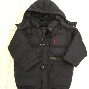 Polo Ralph Lauren Boys Navy puffer coat. Size 3/3T